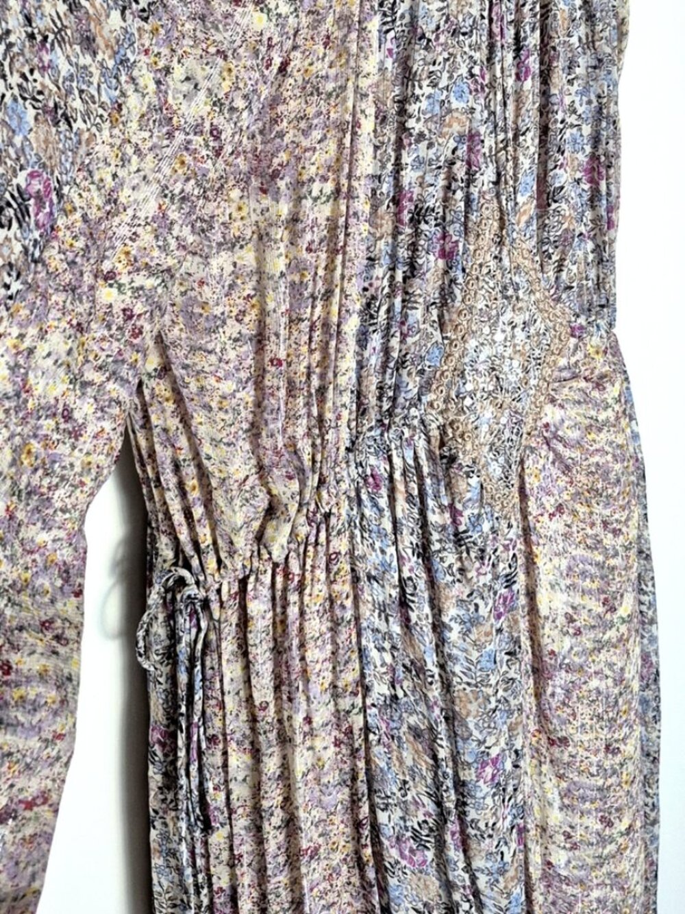 Zara ZW Collection Metallic Thread Maxi Dress Multicolored Size Large NWT - Picture 8 of 15